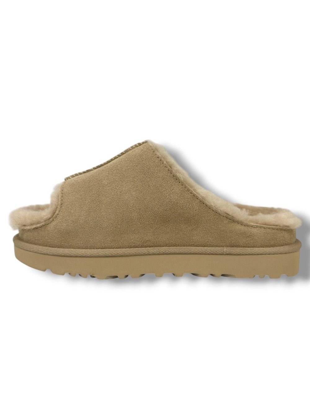UGG Greenport Suede Slide Shearling Slip On Size 5 Cozy Cabincore Loungewear - Picture 2 of 12